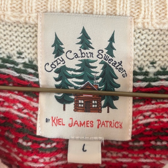 Kiel James Patrick Cream and Red Holiday Sweater - Picture 2 of 4